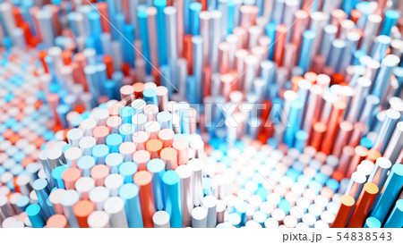The background of the multi-colored cylinders is chaotic The background of the multi-colored cylinders is chaotic 54838543