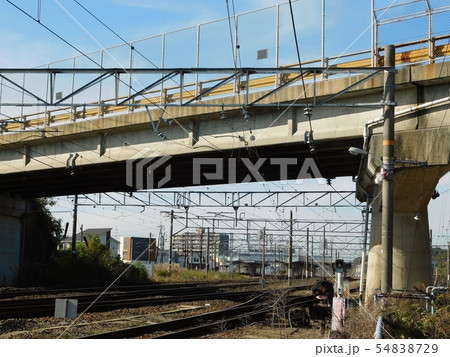 山陽本線宇部駅南に架かる県道215号の跨線橋 54838729