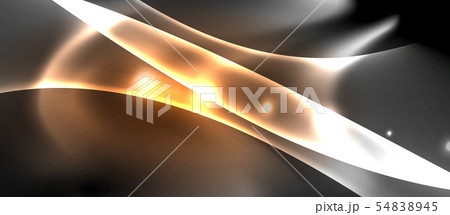 Glossy glowing neon light wave background 54838945