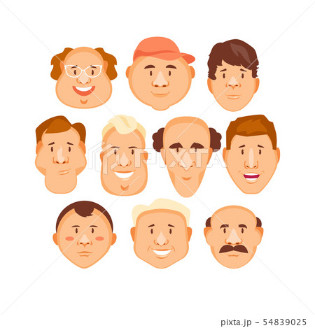 Cartoon portraits of men set Cartoon portraits of men set 54839025
