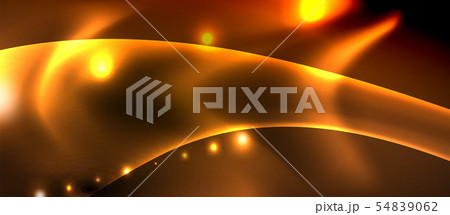 Neon color wave lines abstract background, magic techno futuristic light 54839062