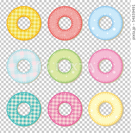 Applique-style frame set round donut Applique-style frame set round donut 54839491