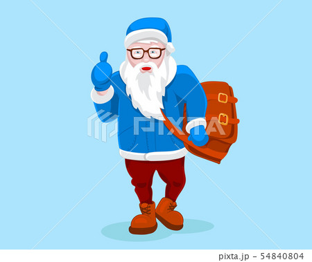 Modern Santa Claus vector illustration cool funny 54840804