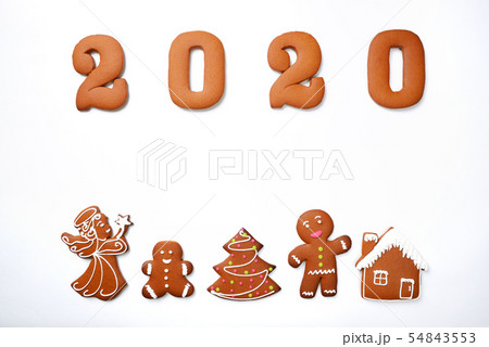 The hand-made eatable gingerbread 2020 54843553