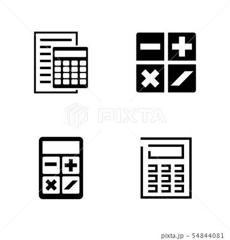 Calculators. Simple Related Vector Icons 54844081