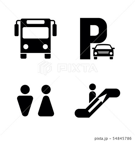 Bus Station. Simple Related Vector Icons 54845786