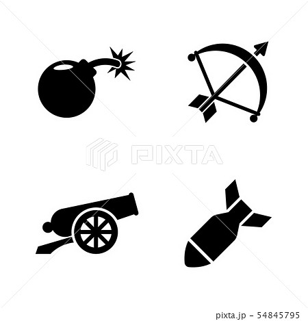 Weapons of War. Simple Related Vector Icons 54845795