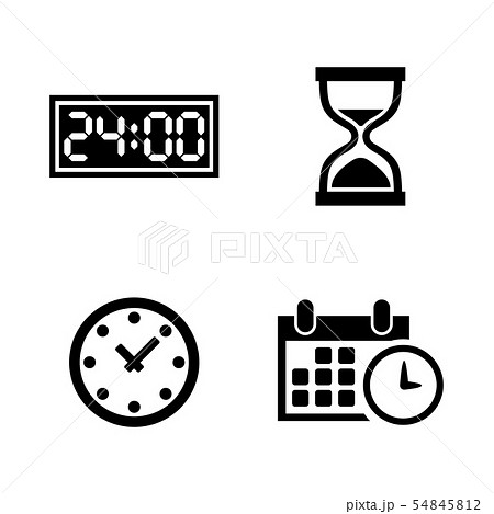 Time, Clock, Watch, Timer. Simple Related Vector 54845812