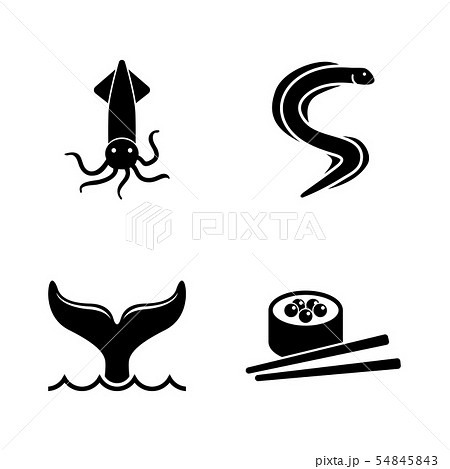 Seafood. Simple Related Vector Icons Seafood. Simple Related Vector Icons 54845843