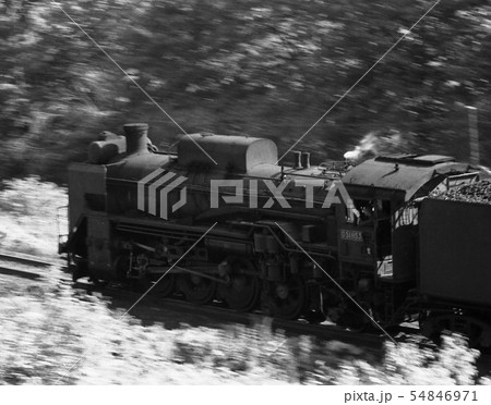 SL風景 遠景写真 モノクロ SL風景 遠景写真 モノクロ 54846971