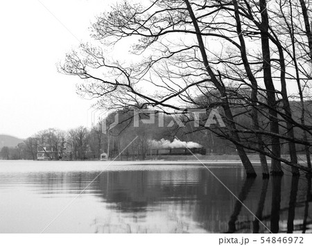 SL風景 遠景写真 モノクロ SL風景 遠景写真 モノクロ 54846972