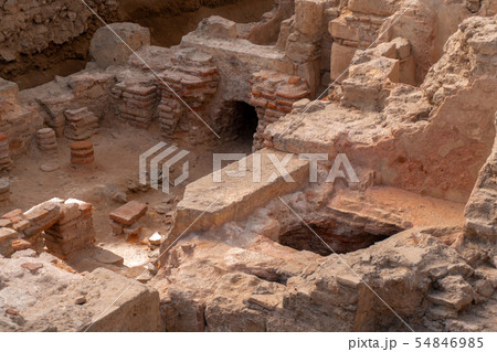 closeup of ancient greek ruins closeup of ancient greek ruins 54846985