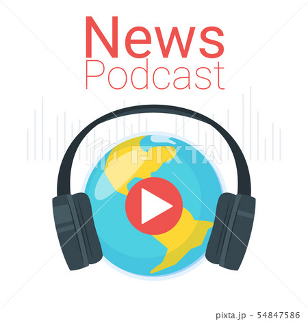 News podcast color vector illustration News podcast color vector illustration 54847586