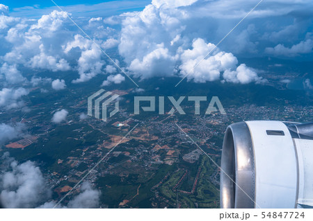 aerial view from the plane window aerial view from the plane window 54847724