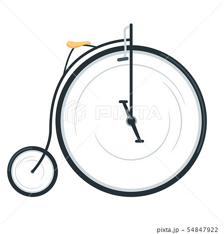 Penny farthing bicycle flat vector illustration 54847922
