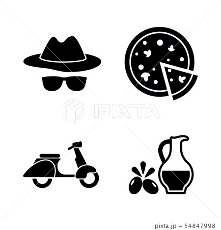 Italian Culture. Simple Related Vector Icons Italian Culture. Simple Related Vector Icons 54847998