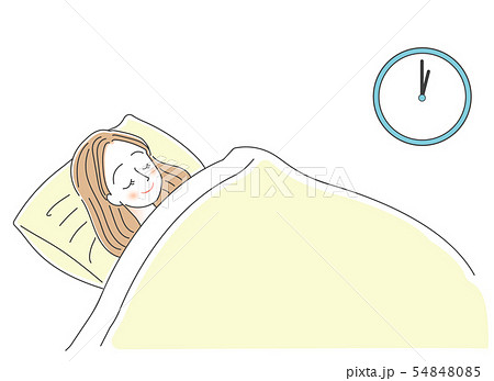 眠る女性　快眠　睡眠 54848085