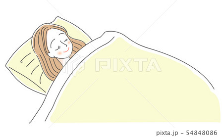 眠る女性　快眠　睡眠 54848086