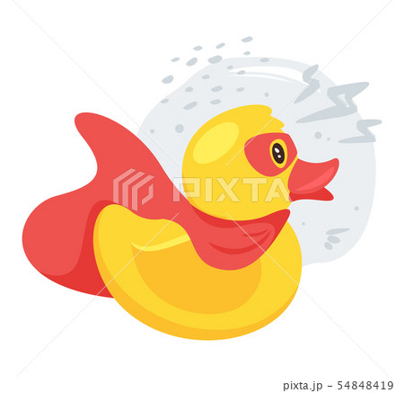 Rubber, plastic ducky flat vector illustration Rubber, plastic ducky flat vector illustration 54848419