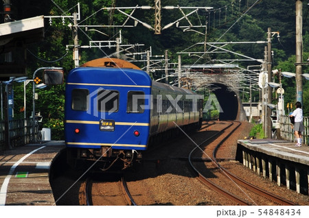 北陸本線、南今庄駅を通過する特急日本海（EF81形+24系） 54848434