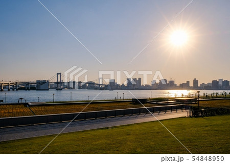 豊洲ぐるり公園の風景 (夕景) 豊洲ぐるり公園の風景 (夕景) 54848950