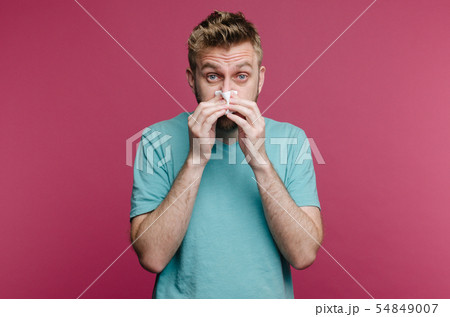 studio picture from a young man with handkerchief. 54849007