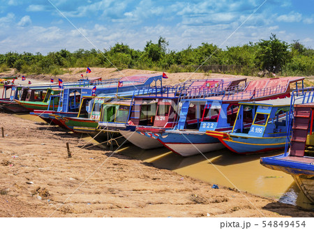 Boats for Tonle Sap lake, Siem Reap, Cambodia Boats for Tonle Sap lake, Siem Reap, Cambodia 54849454