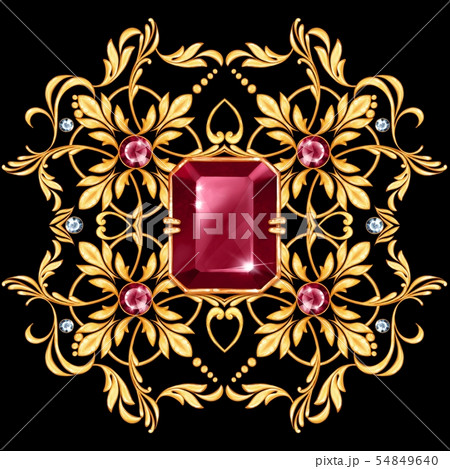 Square composition with gems 54849640