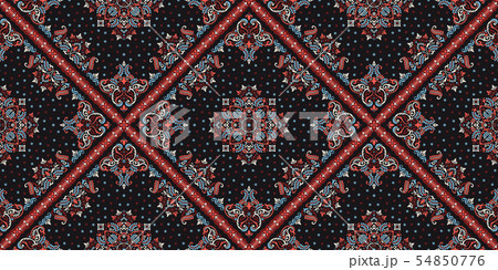 Seamless pattern based on ornament paisley Bandana Print. Vector ornament paisley Bandana Print Seamless pattern based on ornament paisley Bandana Print. Vector ornament paisley Bandana Print 54850776