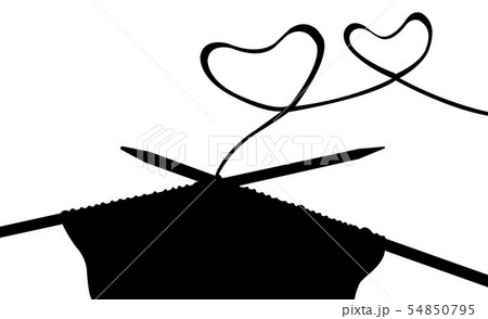 knitting wool silhouette vector 54850795