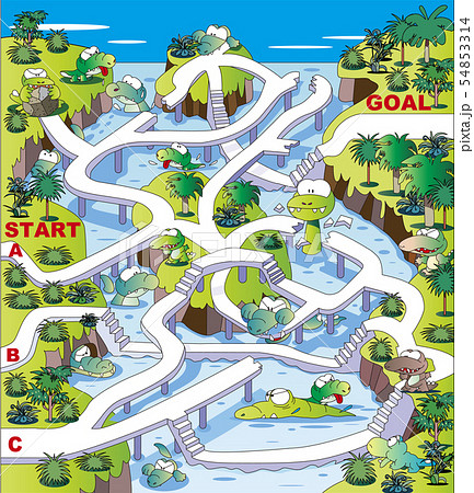 迷路＿ワニの河 54853314