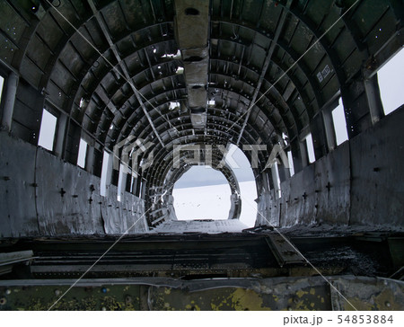 The interior view of the plane wreck in Iceland 54853884