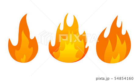 Cartoon fire flame icon set. Vector design. 54854160