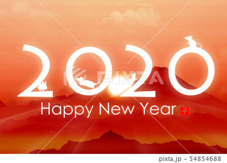 2020年子年年賀状 54854688