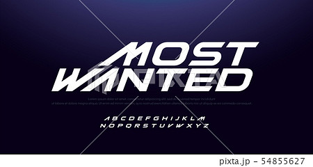 Sport Modern Italic Alphabet Font. Typography fast Sport Modern Italic Alphabet Font. Typography fast 54855627