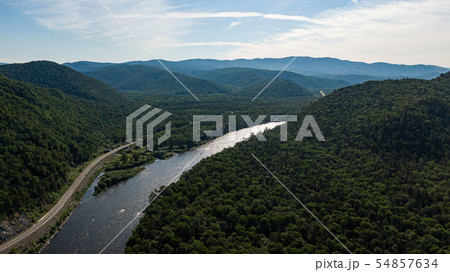 Valley Of The Mountain River Anyuy. Khabarovsk territory in the far East of Russia. The view of 54857634