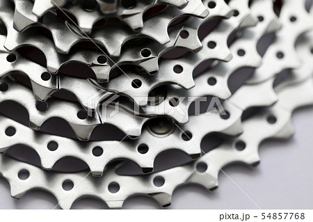Sprocket cassette bike on gray background 54857768
