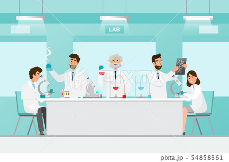 medical concept. Scientists man and woman research medical concept. Scientists man and woman research 54858361