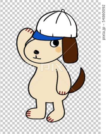 帽子を被った犬のイラスト素材