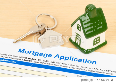 Mortgage application form, financial concept Mortgage application form, financial concept 54863418