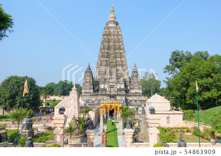 Mahabodhi temple, bodh gaya, India. The site where Mahabodhi temple, bodh gaya, India. The site where 54863909