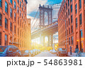 amazing view of Manhattan Bridge in New York 54863981