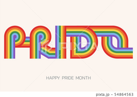 LGBT Pride Month illustration with typography text 54864563