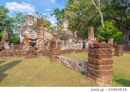 Group of Buddha statues at Wat Phra Kaeo temple in 54864619