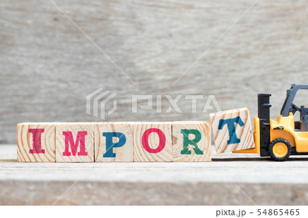 Toy forklift hold letter block t to word import Toy forklift hold letter block t to word import 54865465