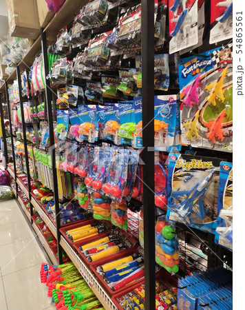 Children's toys are hung for sale  54865561