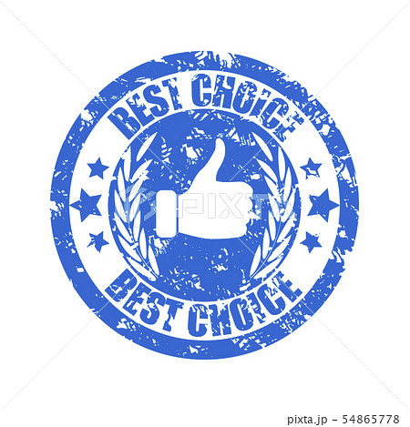 Best choice stamp, quality mark thumb up imprint 54865778