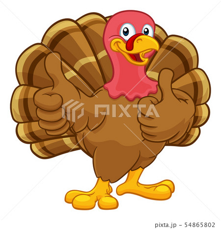 Turkey Thanksgiving or Christmas Cartoon Character 54865802