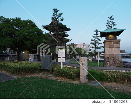 黄昏時の宮の渡し公園 54866268