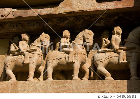 Warrors on Horse Back, Khajuraho 54866981